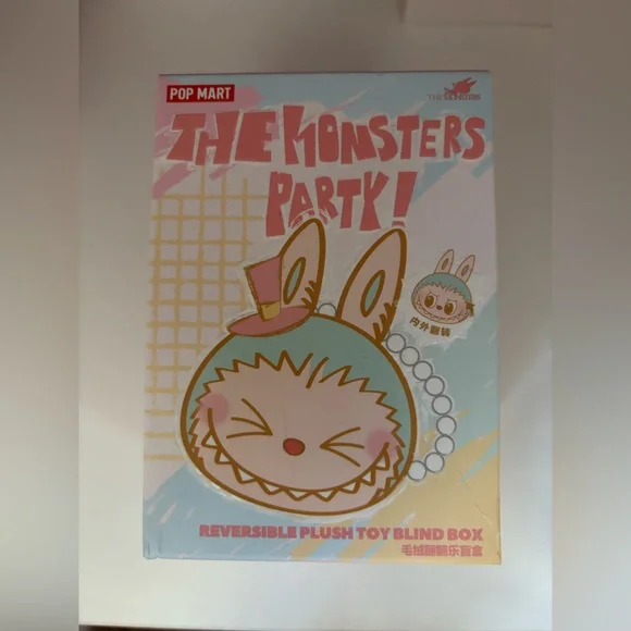 AUTHENTIC PopMart The Monsters Labubu Reversible Plush Toy Blind Box Bag pendant - Picture 1 of 4